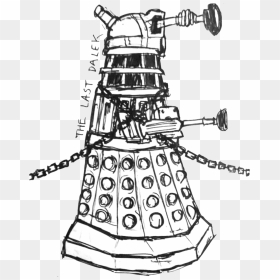 Dalek Drawing Art 6 Clip - Drawing, HD Png Download - dalek png