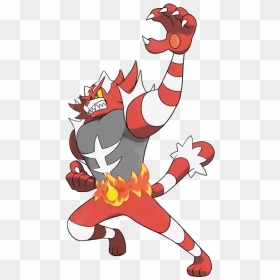 Fire Type Pokemon Drawing, HD Png Download - incineroar png
