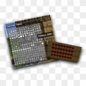 Minecraft Unicode Symbols, HD Png Download - minecraft sign png