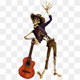 Hector Leaning On Guitar - Coco Hector With Guitar, HD Png Download - guitarist png