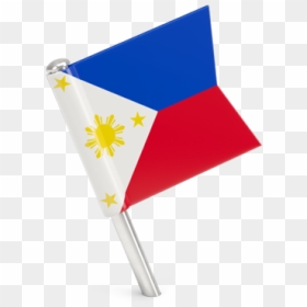 Square Flag Pin - Philippine Flag Icon Transparent, HD Png Download - philippines flag png