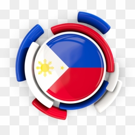 Round Flag With Pattern - Philippine Circle Flag Png, Transparent Png - philippine flag png