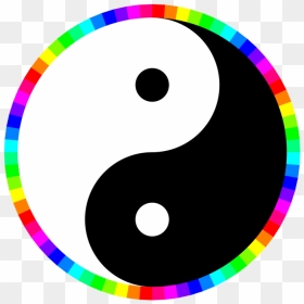 Area,symbol,line - Yin Yang Color Wheel, HD Png Download - yin yang symbol png