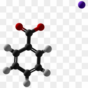 Sodium Benzoate 3d Balls - Structure And Iupac Name Of Salicylic Acid, HD Png Download - sports balls png