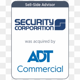 Security Corporation Acquired By Adt Commercial, HD Png Download - adt logo png
