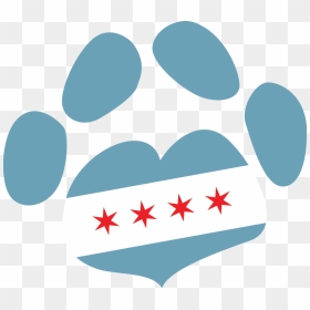 Mutt Jackson Pawflag - Chicago Flag Paw, HD Png Download - chicago flag png