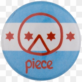 Piece Pizza Chicago Flag Chicago Button Museum - Decals 1 72 Israel, HD Png Download - chicago flag png