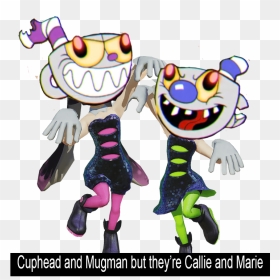Thought It Would Be Funnier To Use The Bad End Cuphead - Hypnotized Squid Sisters, HD Png Download - splatoon squid png