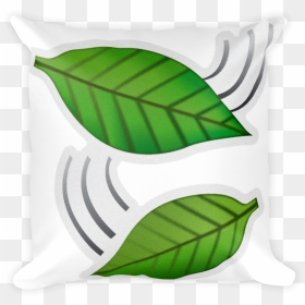 Emoji Pillow Leaf Fluttering In Wind Just Emoji Png - Recursos Para Edits Emojis, Transparent Png - leaf emoji png
