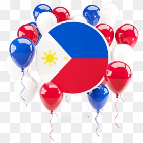 Round Flag With Balloons - Kuwait Flag Balloon Clipart, HD Png Download - philippine flag png