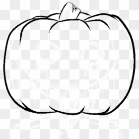 Pumpkin Cartoon Black And White, HD Png Download - pumpkin outline png