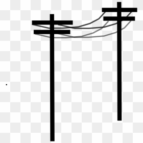 Energy Clipart Electric Line - Power Pole Clip Art, HD Png Download - power lines png