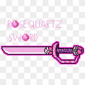 Rose Quartz Sword - Rose's Sword Pixel Art, HD Png Download - pixel sword png
