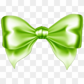 Mq Green Bow Decorate Decoration Colormix Fte - Silver Ribbon, HD Png Download - green bow png
