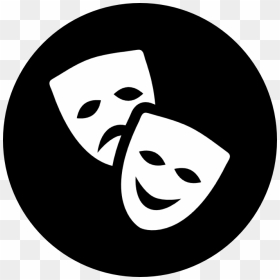 White Theatre Mask Png , Png Download - Theatre Png, Transparent Png - acting png
