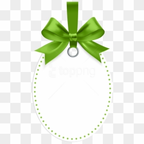 Free Png Label With Green Bow Template Png Png Images - Clip Art, Transparent Png - green bow png