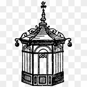 Black And White Gazebo Clipart - Clip Art, HD Png Download - gazebo png