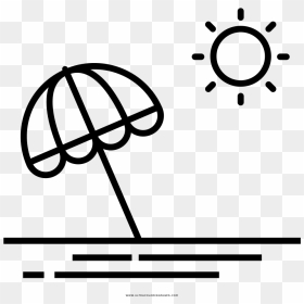 Beach Umbrella Coloring Page - Sunbath Icon, HD Png Download - globe vector png
