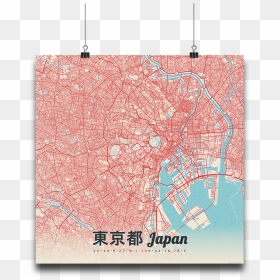 Premium Map Poster Of Tokyo Japan - Tokiota, HD Png Download - tokyo png