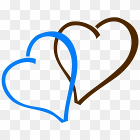 Brown And Blue Hearts Svg Clip Arts - Wedding Navy Blue Heart, HD Png Download - blue hearts png