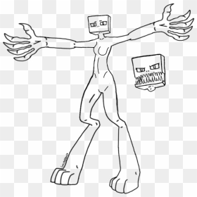 Minecraft Enderman Drawing At Getdrawings - Enderman Drawing Base, HD Png Download - enderman png