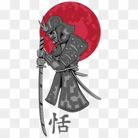 Japanese Samurai Warrior Art, HD Png Download - red moon png