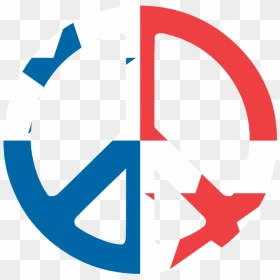 Panama Peace Symbol Flag 3 Twee Peacesymbol - Flag, HD Png Download - panama flag png