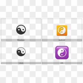 Yin Yang On Various Operating Systems - Yin Yang Unicode, HD Png Download - yin yang symbol png