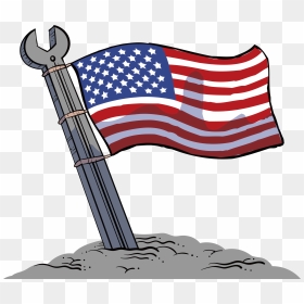 Flag Of The United States National Flag - Bandera De Inglaterra Ondeando Dibujada, HD Png Download - american flag on pole png