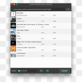 Add Songs Mac - Audfree Spotify Music Converter, HD Png Download - quavo png