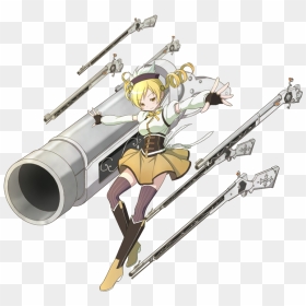 Mami Tomoe Madoka Magica Akemi Homura Kaname Madoka - Magica Madoka Mami Gun, HD Png Download - madoka png