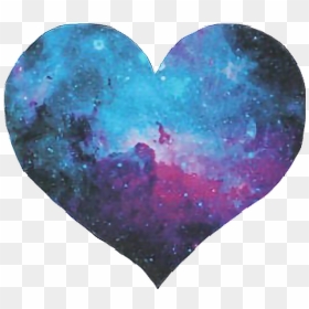 Heart Galaxy Sky Blue Purple Pink - Pink Purple And Blue Hearts, HD Png Download - blue hearts png