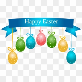 Free Png Download Happy Easter Banner With Hanging, Transparent Png - easter clipart png