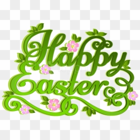 Free Png Download Green Happy Easter Transparent Png - Happy Easter Png Clipart, Png Download - easter clipart png