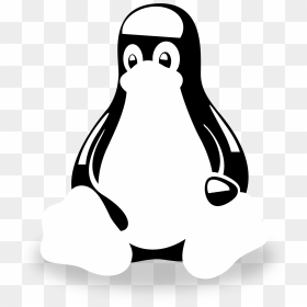Tux Logo Black And White - Bioinformatics Linux, HD Png Download - tux png