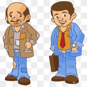 Banner Transparent Library And Png Images Pluspngcom - Rich Man Poor Man Cartoon, Png Download - rich png