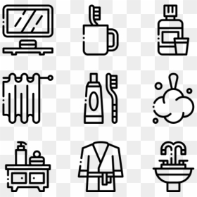 Bathroom Icons Png, Transparent Png - bathroom png
