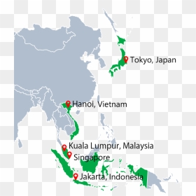 Tokyo, Japan , Png Download - Southeast Asia Map Grey, Transparent Png - tokyo png