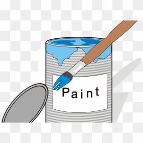 Paint Tin Can And Brush 1 Clip Arts - Blue Paint Tin Clipart, HD Png Download - tin can png