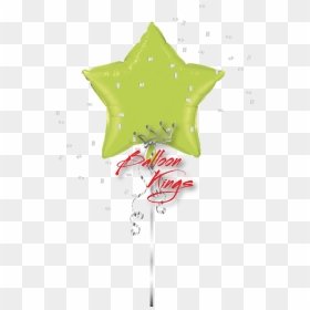 Lime Green Star - Birthday Balloons With Name, HD Png Download - green star png