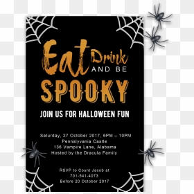 Halloween Invites Template - Editable Halloween Invitation Template, HD Png Download - pumpkin outline png
