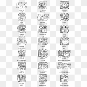 Maya Emblem Glyphs Lowlands - Glyph Maya Writing, HD Png Download - hieroglyphics png
