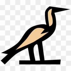 Vector Illustration Of Ancient Egyptian Bird Hieroglyphic - Ancient Egypt Bird Symbols, HD Png Download - hieroglyphics png