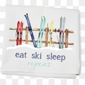 Skis On Fence Winter Wonderland Collection Flour Sack - Visual Arts, HD Png Download - winter wonderland png