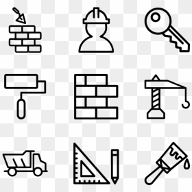 Construction Vector Lines Icons Png, Transparent Png - construction icon png