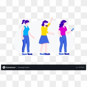 Illustration, HD Png Download - girl standing png