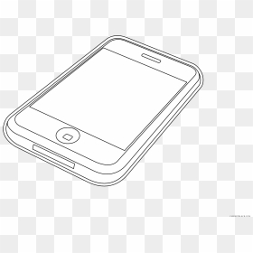 Iphone Outline Clipart - Smartphone, HD Png Download - iphone outline png