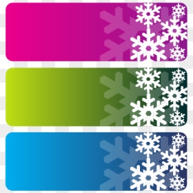 Christmas Banners With Snowflakes - Euclidean Vector, HD Png Download - christmas snowflakes png