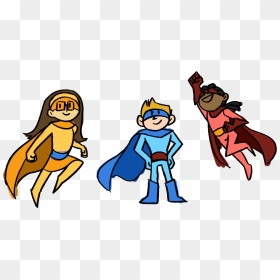 Colored Heros - Superhero Cartoon Png, Transparent Png - super heroes png