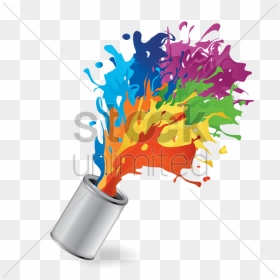 Paint Bucket Splash Clipart Paint Clip Art , Png Download - Splash Of Paint Clipart, Transparent Png - paint bucket png